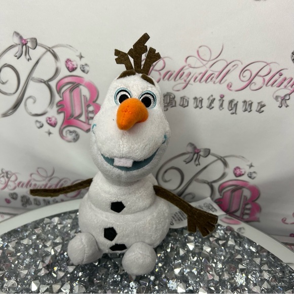 Disney Olaf frozen plush snowman ⛄️ stuffed animal plushie white shimmer cute - Picture 4 of 8